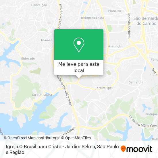 Igreja O Brasil para Cristo - Jardim Selma mapa