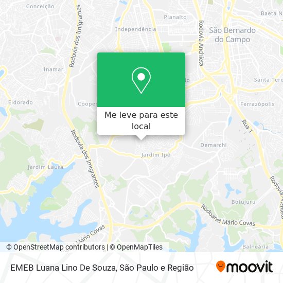 EMEB Luana Lino De Souza mapa