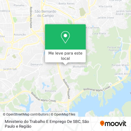 Ministerio do Trabalho E Emprego De SBC mapa