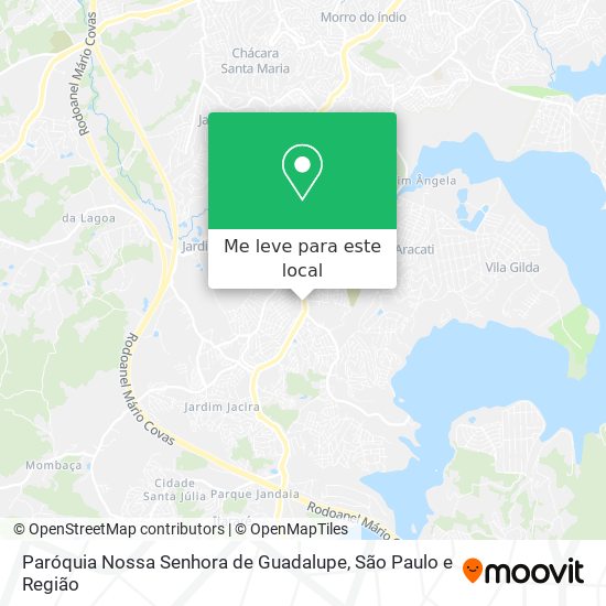 Paróquia Nossa Senhora de Guadalupe mapa