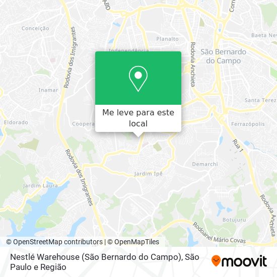 Nestlé Warehouse (São Bernardo do Campo) mapa