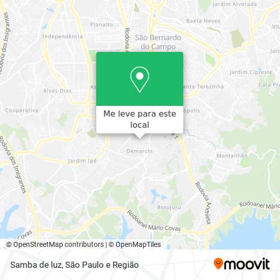 Samba de luz mapa