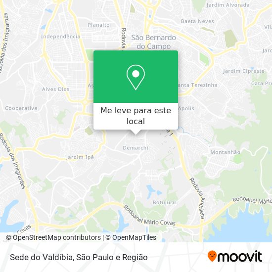 Sede do Valdíbia mapa