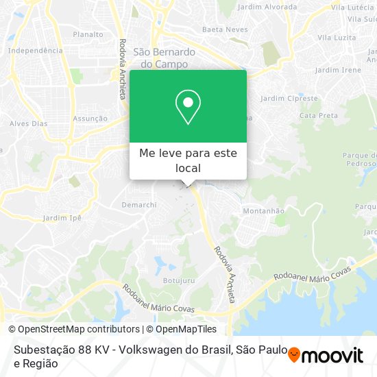 Subestação 88 KV - Volkswagen do Brasil mapa