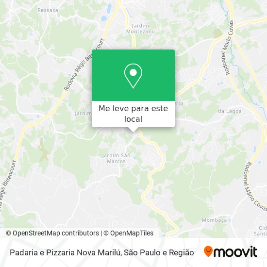 Padaria e Pizzaria Nova Marilú mapa