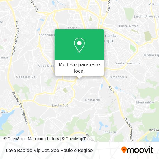 Lava Rapido Vip Jet mapa