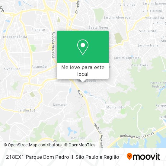 218EX1 Parque Dom Pedro II mapa