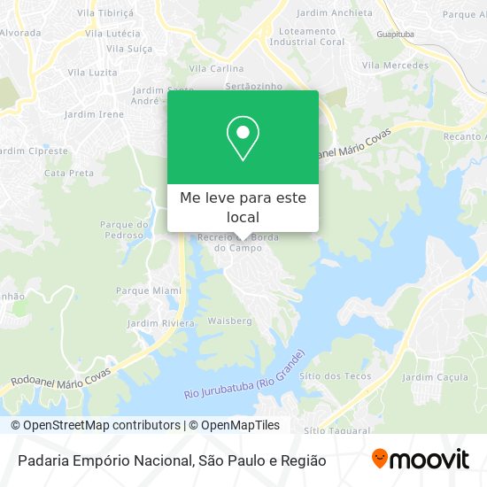 Padaria Empório Nacional mapa