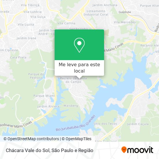 Chácara Vale do Sol mapa