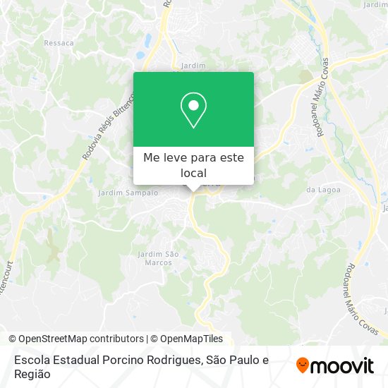 Escola Estadual Porcino Rodrigues mapa