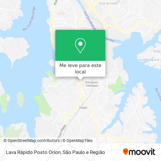 Lava Rápido Posto Orion mapa