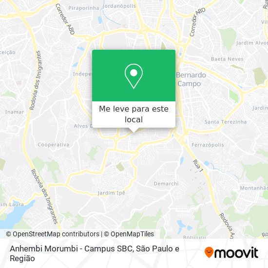 Anhembi Morumbi - Campus SBC mapa