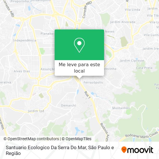 Santuario Ecologico Da Serra Do Mar mapa