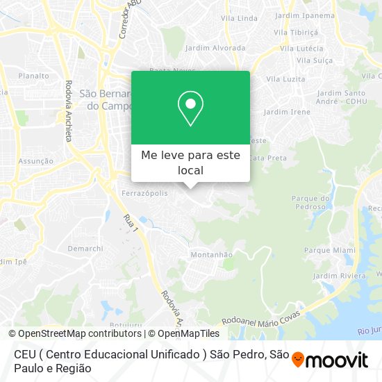 CEU ( Centro Educacional Unificado ) São Pedro mapa