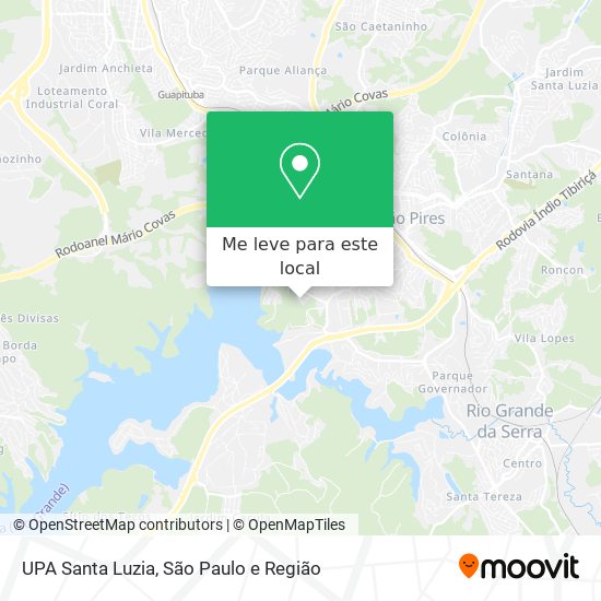 UPA Santa Luzia mapa