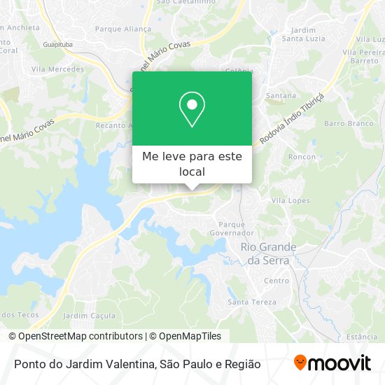 Ponto do Jardim Valentina mapa