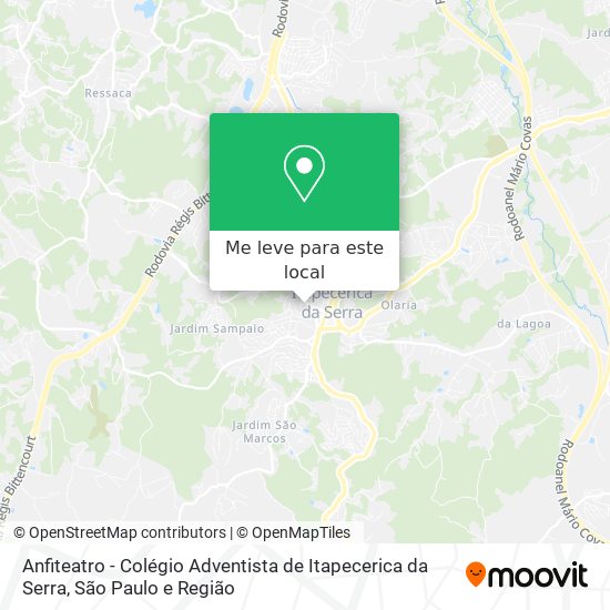 Anfiteatro - Colégio Adventista de Itapecerica da Serra mapa