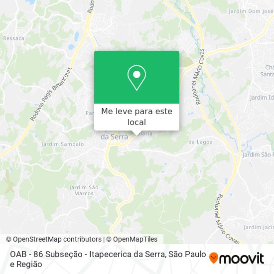 OAB - 86 Subseção - Itapecerica da Serra mapa
