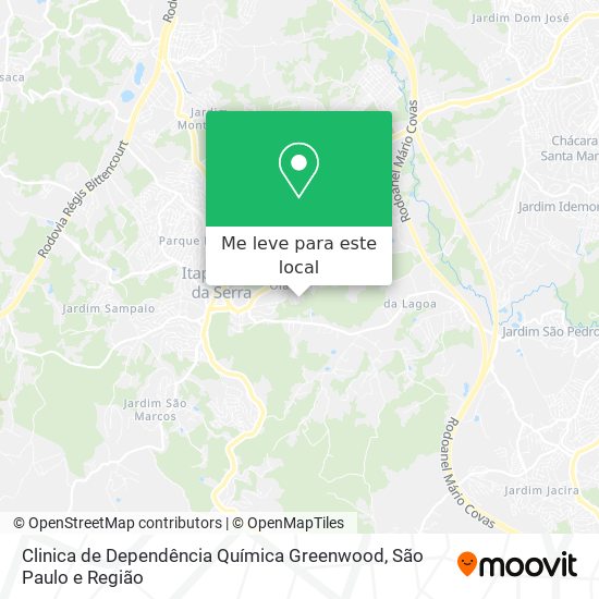 Clinica de Dependência Química Greenwood mapa