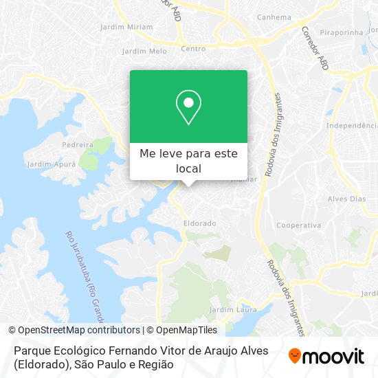 Parque Ecológico Fernando Vitor de Araujo Alves (Eldorado) mapa