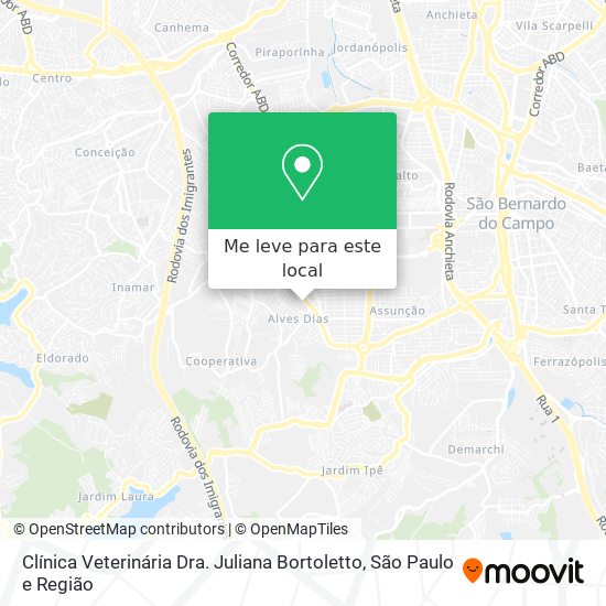 Clínica Veterinária Dra. Juliana Bortoletto mapa