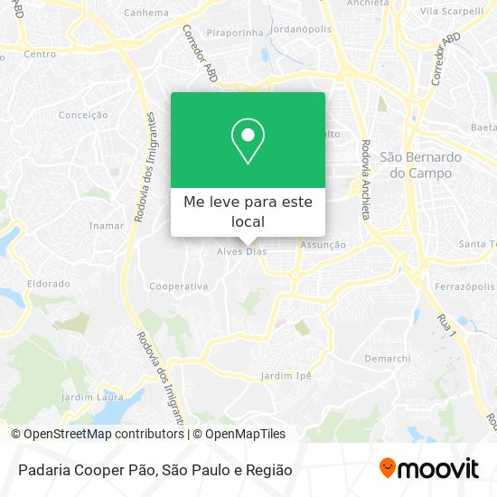 Padaria Cooper Pão mapa