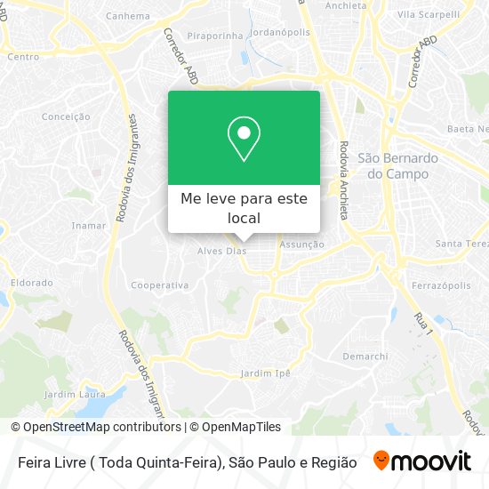 Feira Livre ( Toda Quinta-Feira) mapa