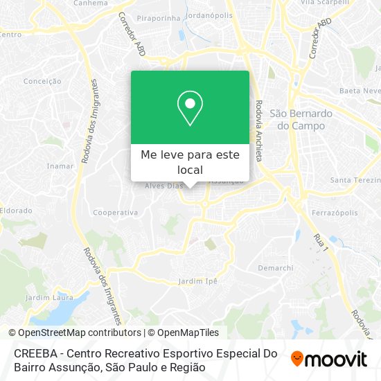 CREEBA - Centro Recreativo Esportivo Especial Do Bairro Assunção mapa