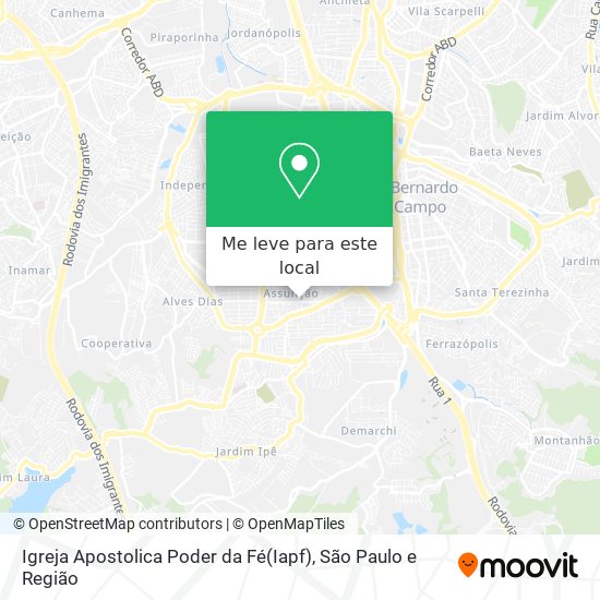 Igreja Apostolica Poder da Fé(Iapf) mapa