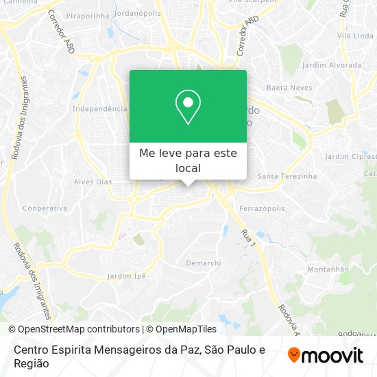 Centro Espirita Mensageiros da Paz mapa