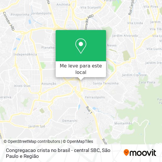 Congregacao crista no brasil - central SBC mapa