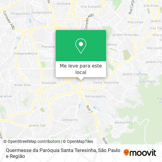 Quermesse da Paróquia Santa Teresinha mapa