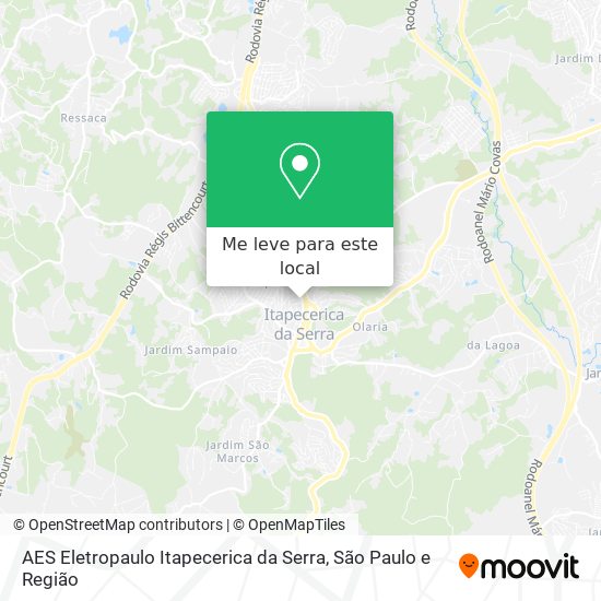 AES Eletropaulo Itapecerica da Serra mapa