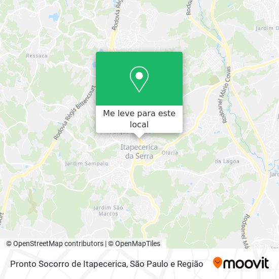 Pronto Socorro de Itapecerica mapa