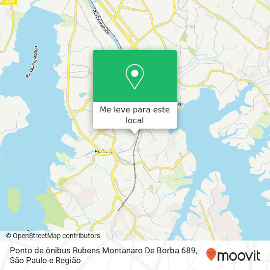 Ponto de ônibus Rubens Montanaro De Borba 689 mapa