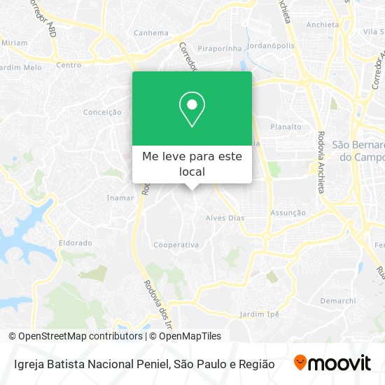 Igreja Batista Nacional Peniel mapa