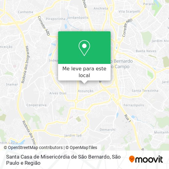 Santa Casa de Misericórdia de São Bernardo mapa