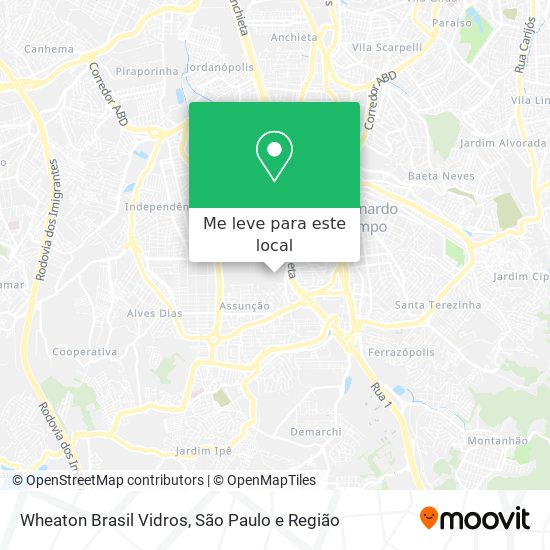 Wheaton Brasil Vidros mapa