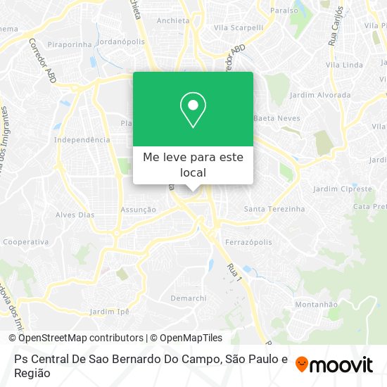 Ps Central De Sao Bernardo Do Campo mapa