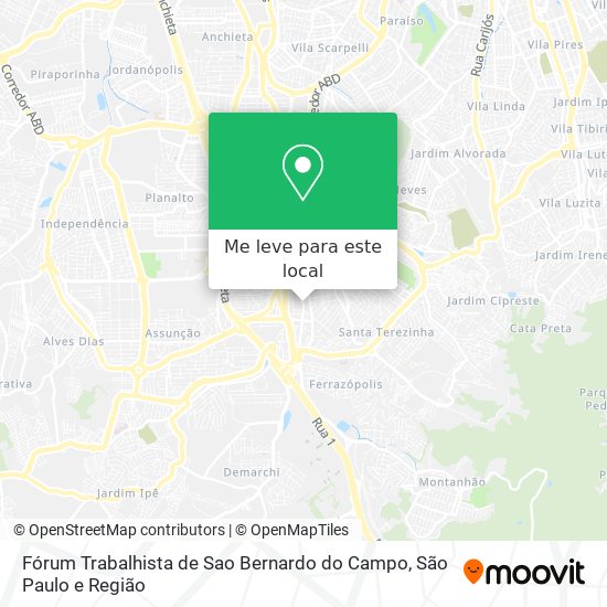 Fórum Trabalhista de Sao Bernardo do Campo mapa