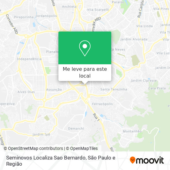 Seminovos Localiza Sao Bernardo mapa