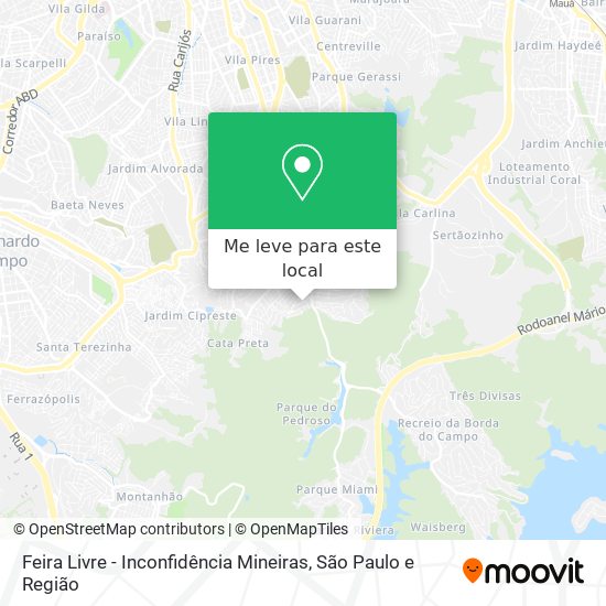 Feira Livre - Inconfidência Mineiras mapa