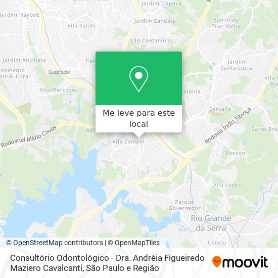 Consultório Odontológico - Dra. Andréia Figueiredo Maziero Cavalcanti mapa
