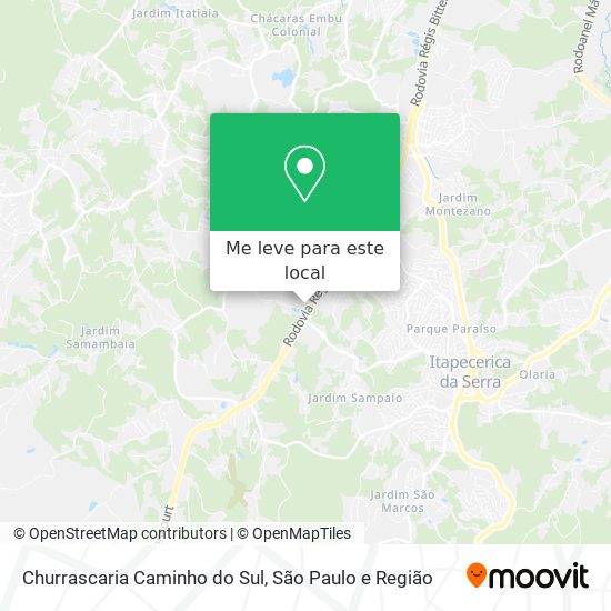 Churrascaria Caminho do Sul mapa