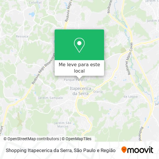 Shopping Itapecerica da Serra mapa