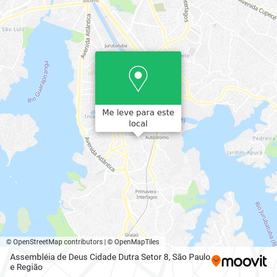 Assembléia de Deus Cidade Dutra Setor 8 mapa