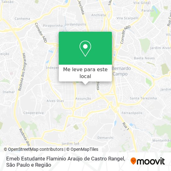Emeb Estudante Flaminio Araújo de Castro Rangel mapa
