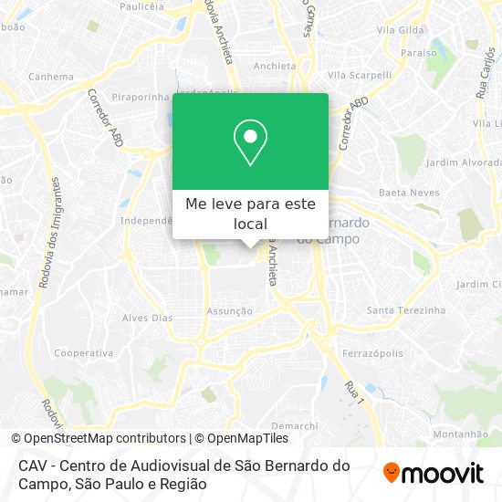 CAV - Centro de Audiovisual de São Bernardo do Campo mapa