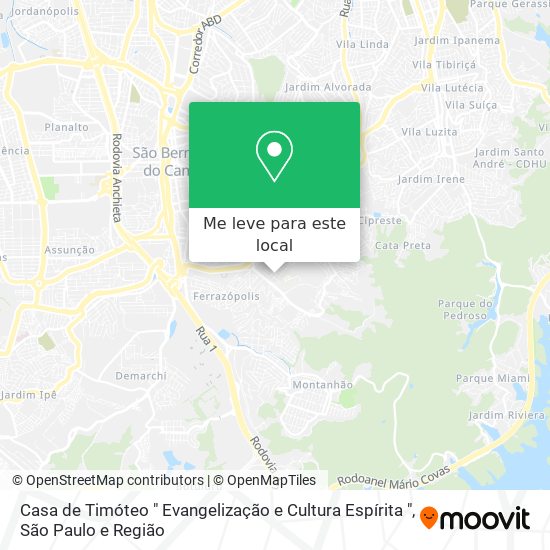 Casa de Timóteo " Evangelização e Cultura Espírita " mapa