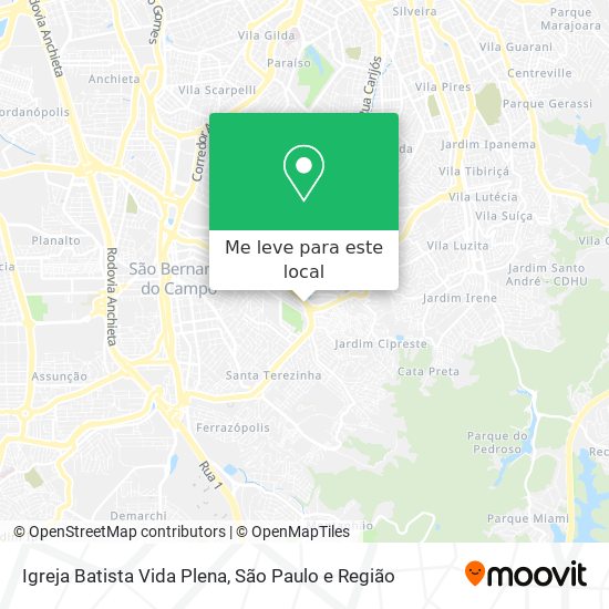 Igreja Batista Vida Plena mapa